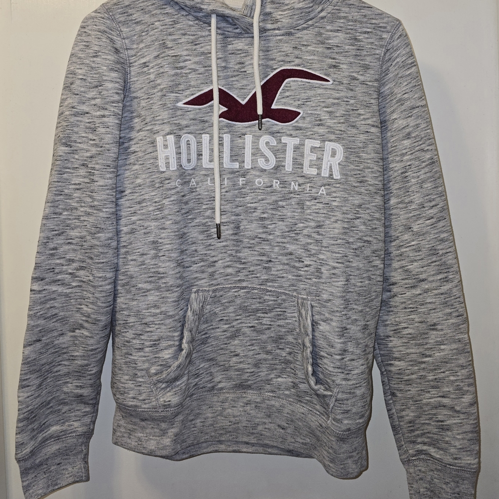 Hollister California Women's Hoodie Gray Pullover‎ W/Kangaroo Pocket SZ: XSM